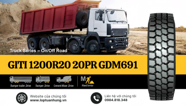 LỐP GITI 1200R20 20PR GDM691 – Lốp chịu tải chất lượng cao