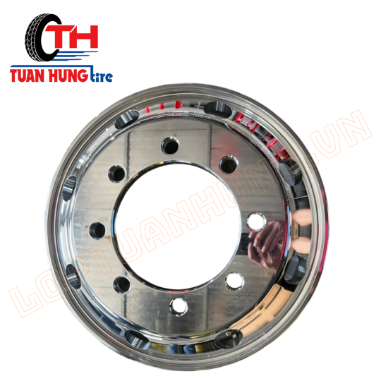 Lazang nhôm ko săm 8 lỗ nhỏ TUTO HD210 dày 14 ly lắp vành 19.5